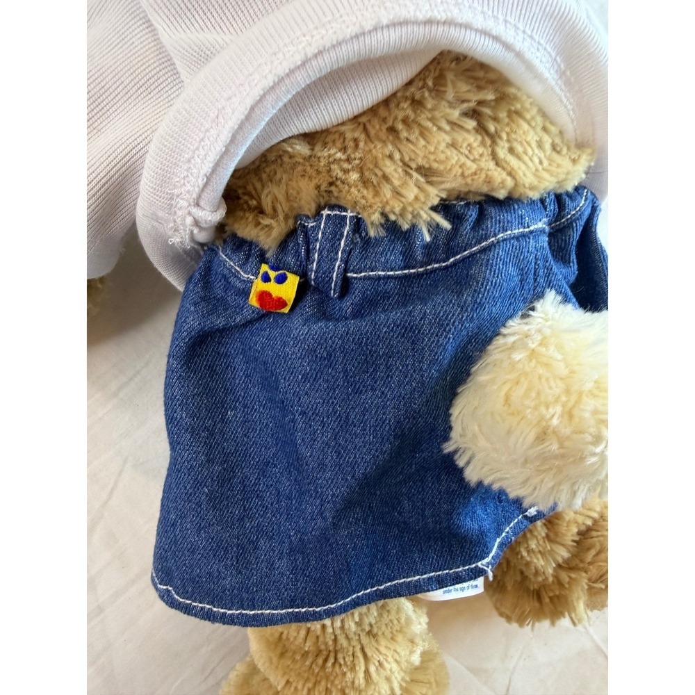Build‎ A Bear Workshop Bunny Plush White Shirt Denim Skirt Hello Kitty Underwear - Picture 8 of 11